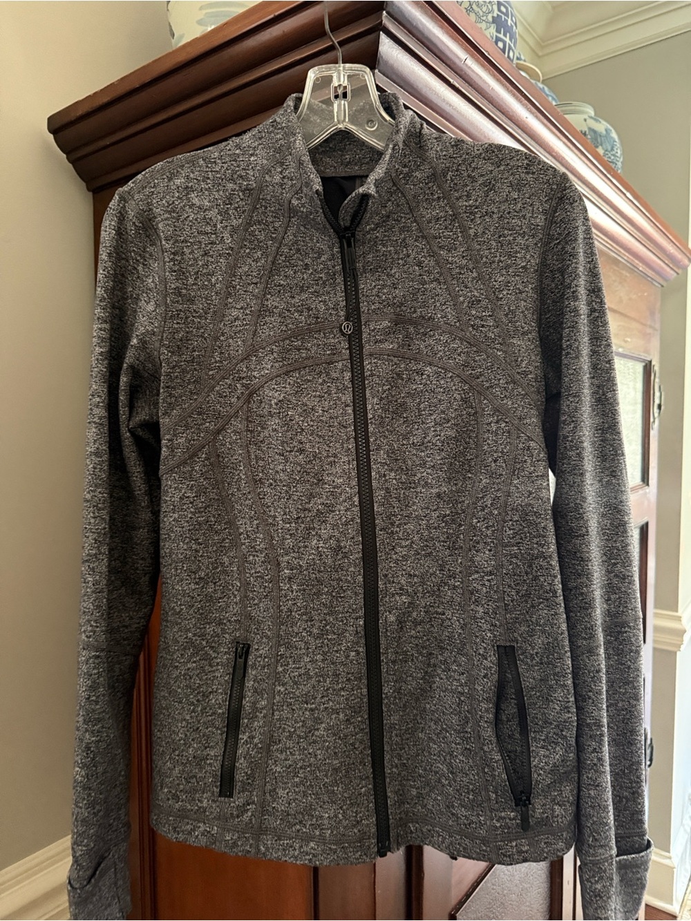 lululemon athletica Heathered Charcoal Full-Zip Utility Jacket size 8